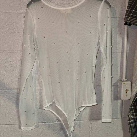 Tops - White Pearl Body Suit